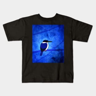 Ultramarine Kingfisher (Todiramphus leucopygius) Kids T-Shirt